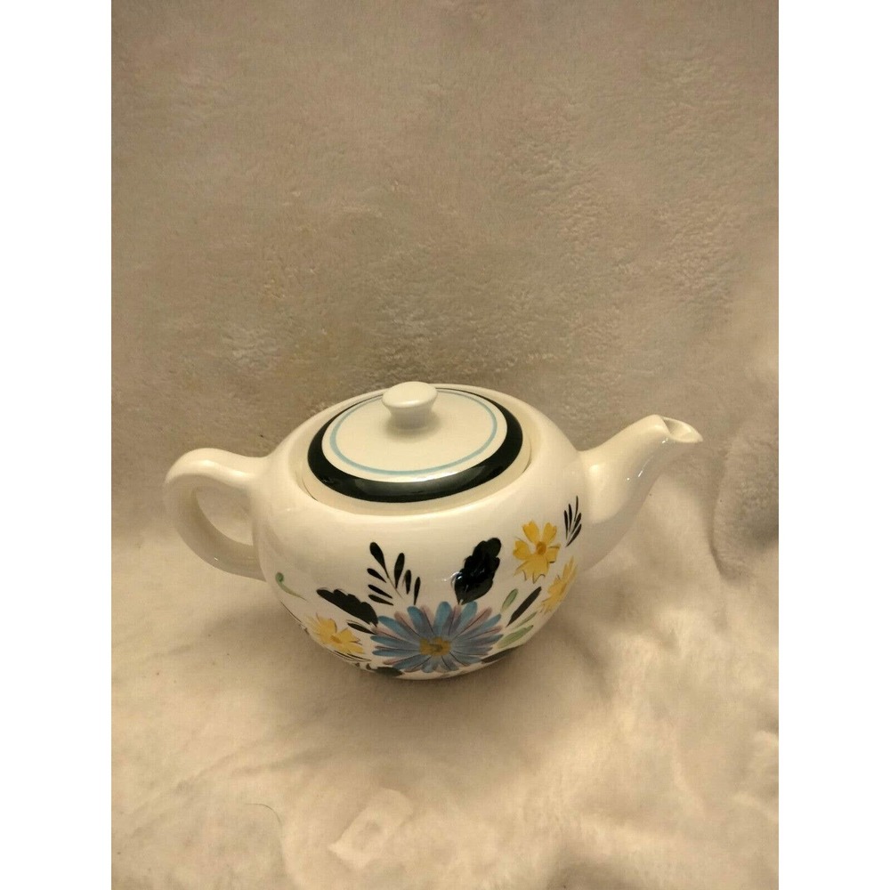 Vintage Stangl Hand Painted Floral Teapot Denmark